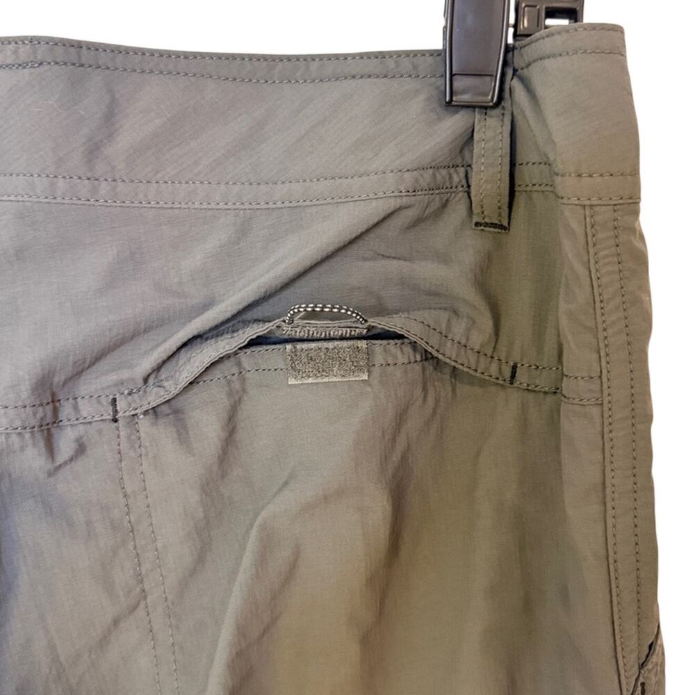 Columbia Dark Gray Cargo Nylon Mid Rise Hiking Zip Off Pants Shorts Women Sz 10 - Picture 13 of 14